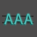 Gröna lysande 3D-bokstäver AAA för Contour ljusskyltar i mörker